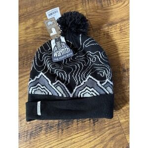Turtle Fur Black Pom Hat NWT